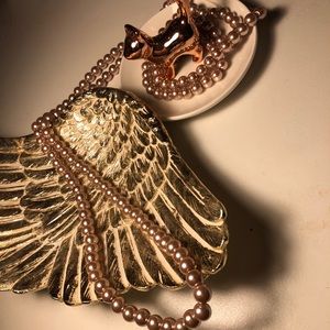 Adorable blush pink pearl necklace